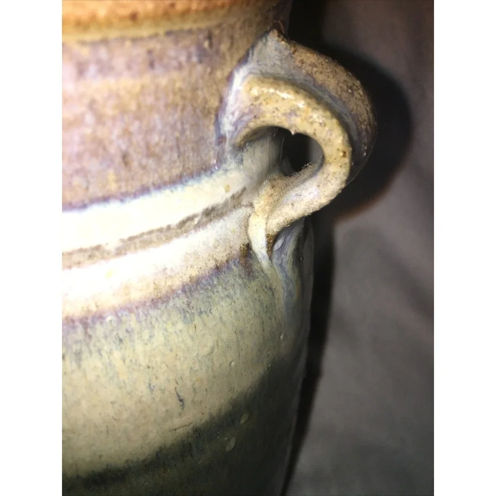 Wild Rice Jar Canister Ceramic Signed Duck Pottery David Karakatsoulis Minnesota